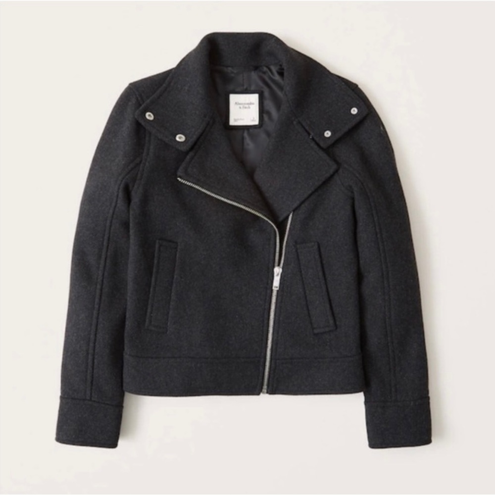 Abercrombie and Fitch Wool Moto Jacket